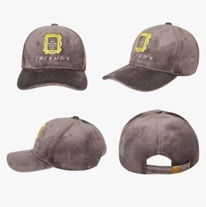 Friends TV Hat Gray Velvet Baseball Cap Embroidered I'll Be There For You